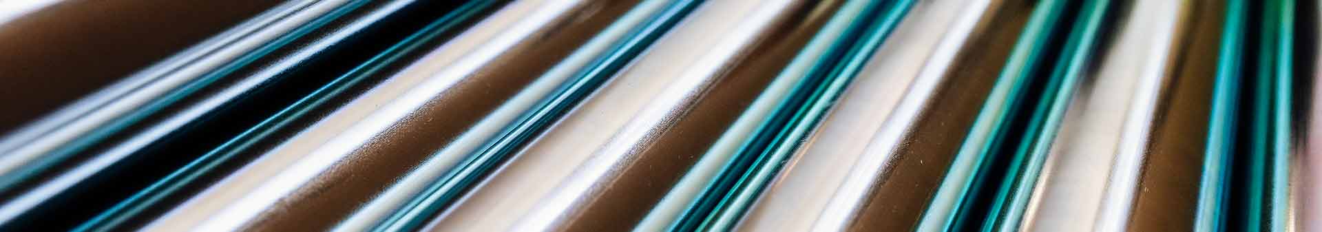 Details of mirror polished rolls